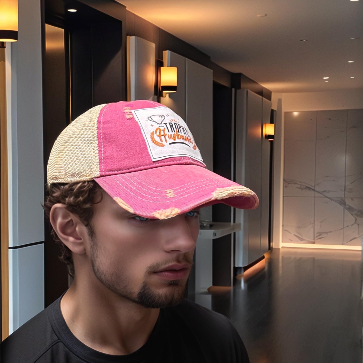 Popfizzy Funny Trophy Husband Hat for Men, Husband Baseball Hat, Bride and Groom Hat, Gift for Husband (Trophy Husband)