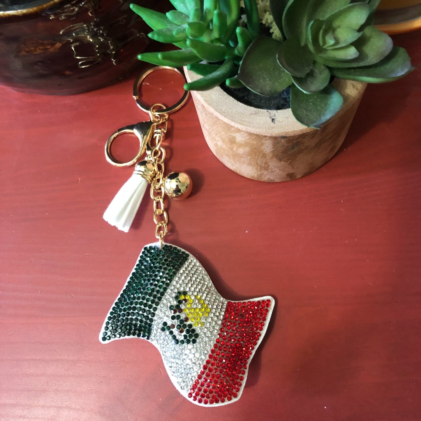 Popfizzy Mexico Keychain Accessories for Women, Cute Keychains for Women, Purse Charms for Handbags, Car Keys Keychain