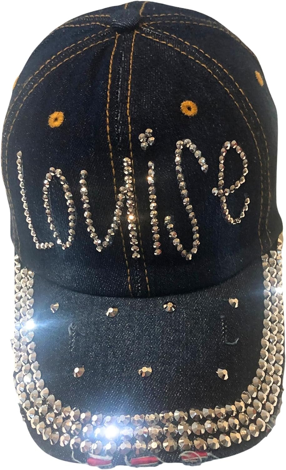 Popfizzy Louise Hat for Women, Rhinestone Bestie Gifts for Women, Bling Best Friend Apparel, for Women