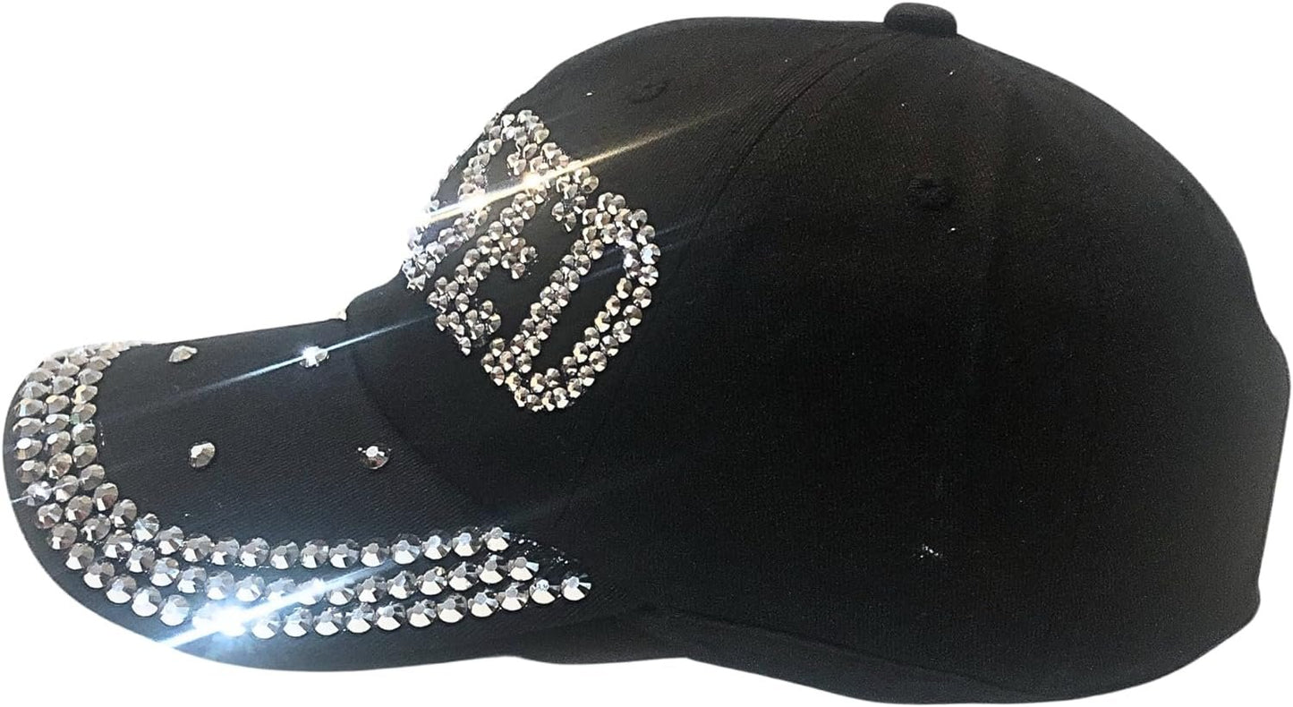 Popfizzy Bling Blessed Hats for Women, Rhinestone Christian Hats, Faith Based Christian Apparel, Blessed Mama, Blessed Items