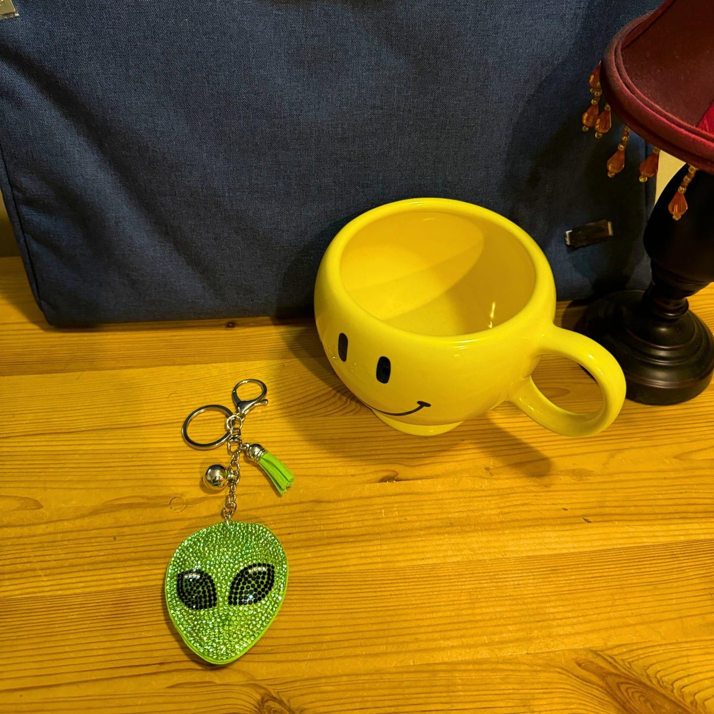 Popfizzy Alien Keychains for Women and Girls, Bedazzled Purse Charm, Bling Backpack Accessories, Bag Charms, Green Alien Gift