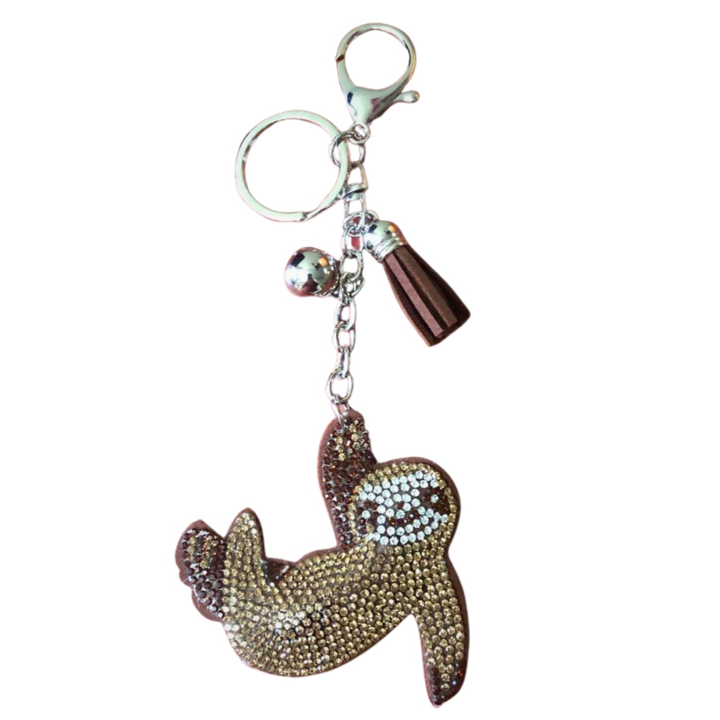 Bling Sloth Keychain Accessories for Women, Purse Charms for Handbags, Car Keys Keychain