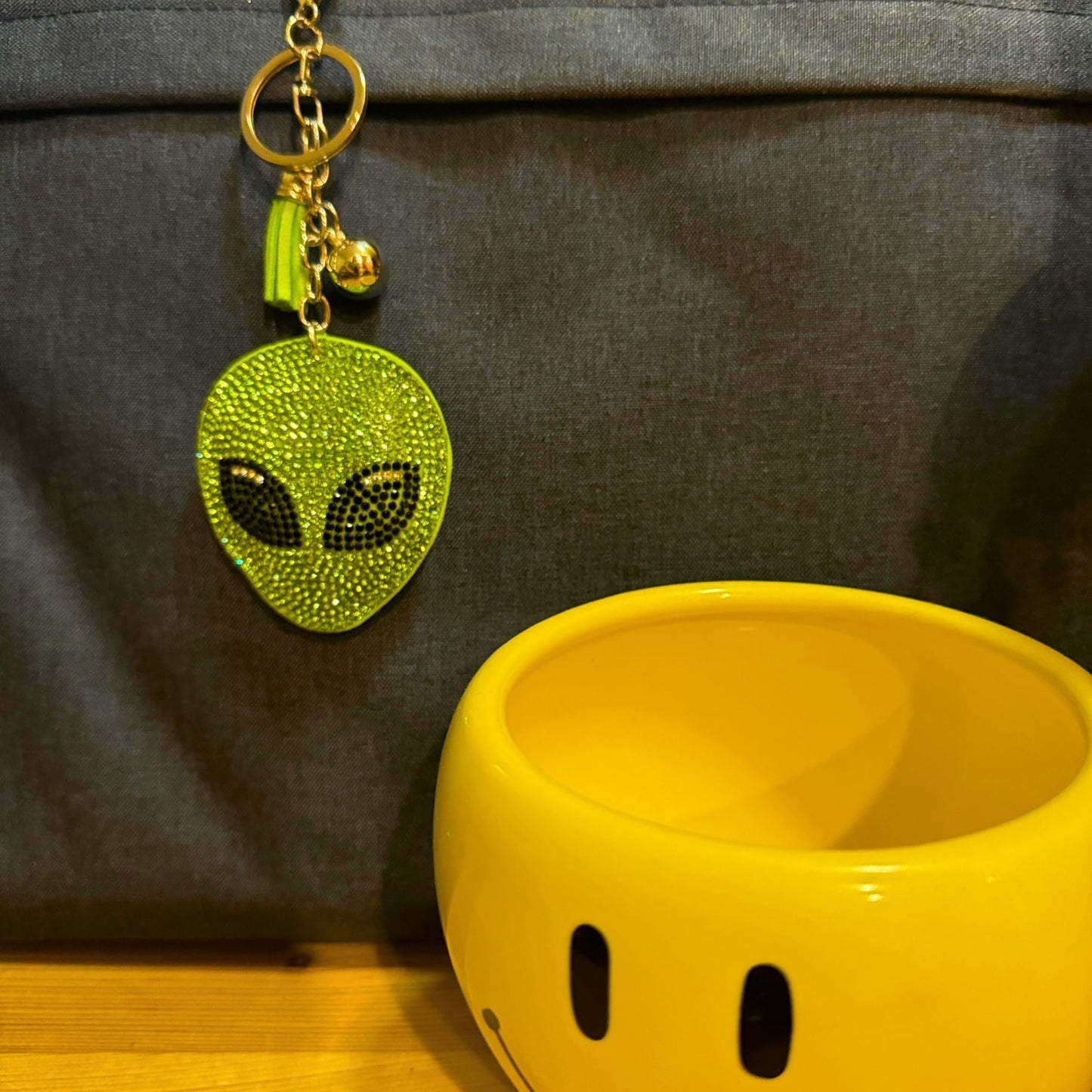 Popfizzy Alien Keychains for Women and Girls, Bedazzled Purse Charm, Bling Backpack Accessories, Bag Charms, Green Alien Gift