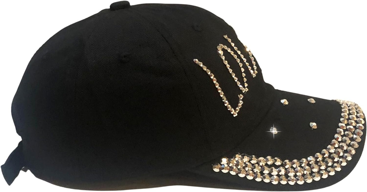 Popfizzy Louise Hat for Women, Rhinestone Bestie Gifts for Women, Bling Best Friend Apparel, for Women