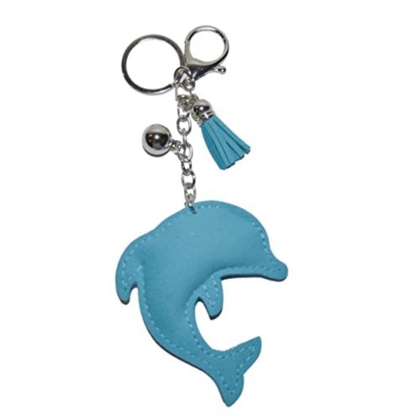 Popfizzy Blue Dolphin Keychain Accessories for Women and Girls, Bling Backpack Charm, Bedazzled Bag Charms, Dolphin Gifts