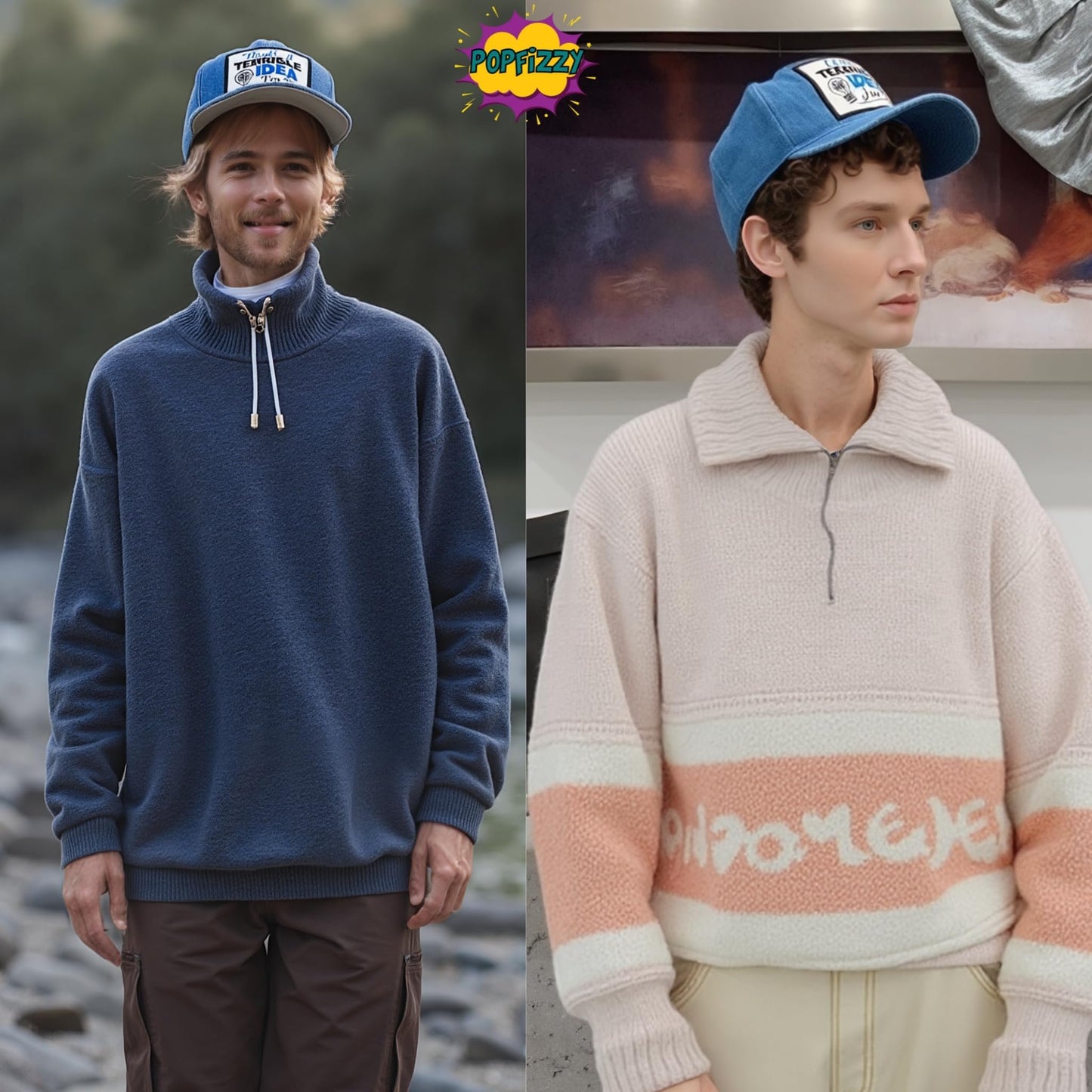 Popfizzy Terrible Idea I’m in Funny Hat for Men and Women, Adult Humor Cap, Adjustable Baseball Cap, Funny Gifts for Adults