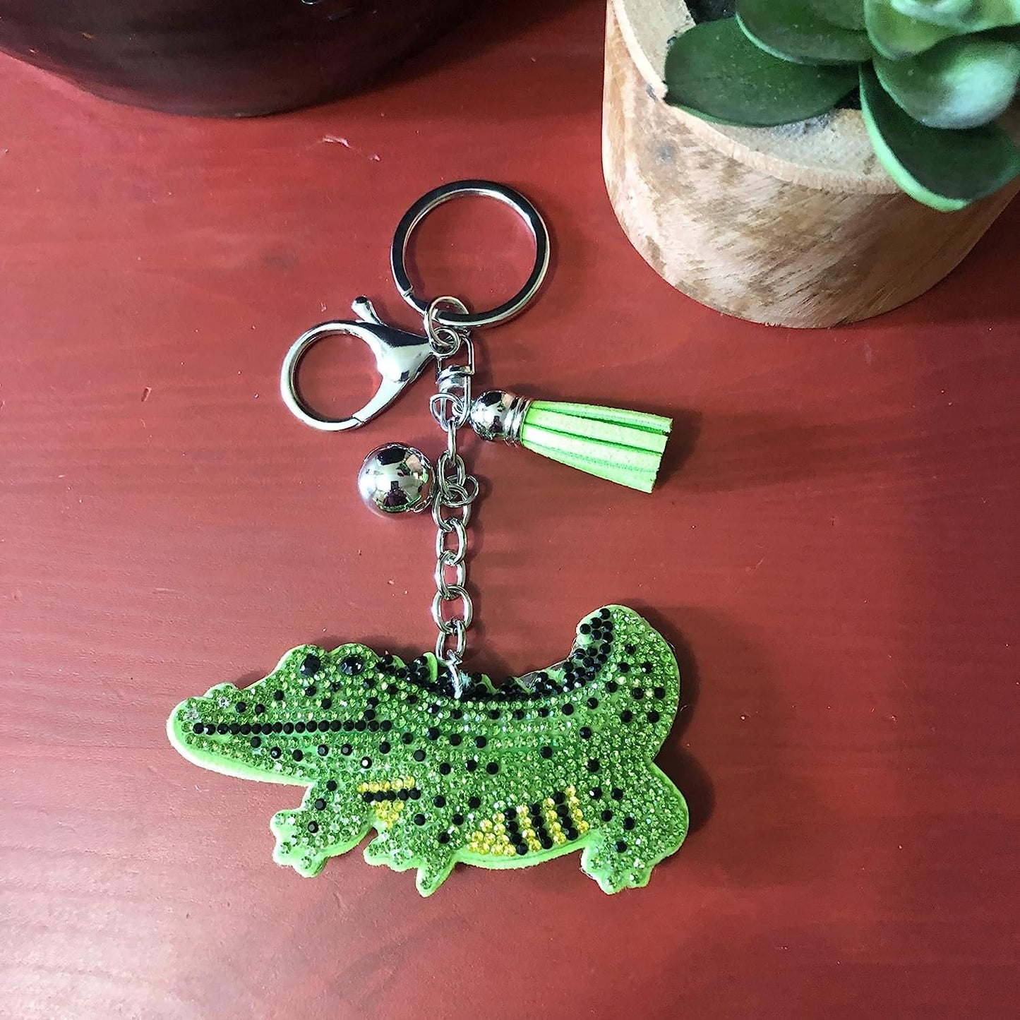 Popfizzy ALLIGATOR Bling Keychain, Purse Charm, Backpack Charm, Crystal Bag Charms