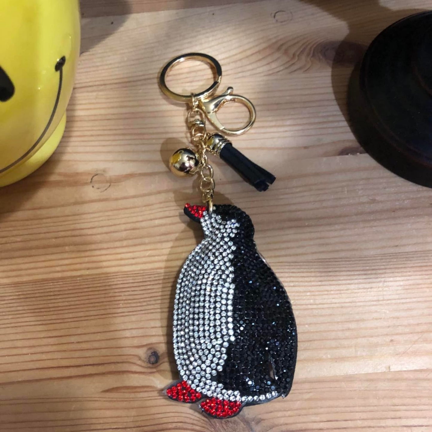 Popfizzy Penguin Keychains for Women and Girls, Bling Backpack Key Chain for Animal Lovers, Rhinestone Purse Charms
