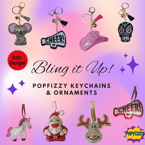 Popfizzy Rhinestone Brown Teddy Bear Keychain for Women, Sparkly Bear Purse Charm, Bling Bear Gifts for Bear Lovers