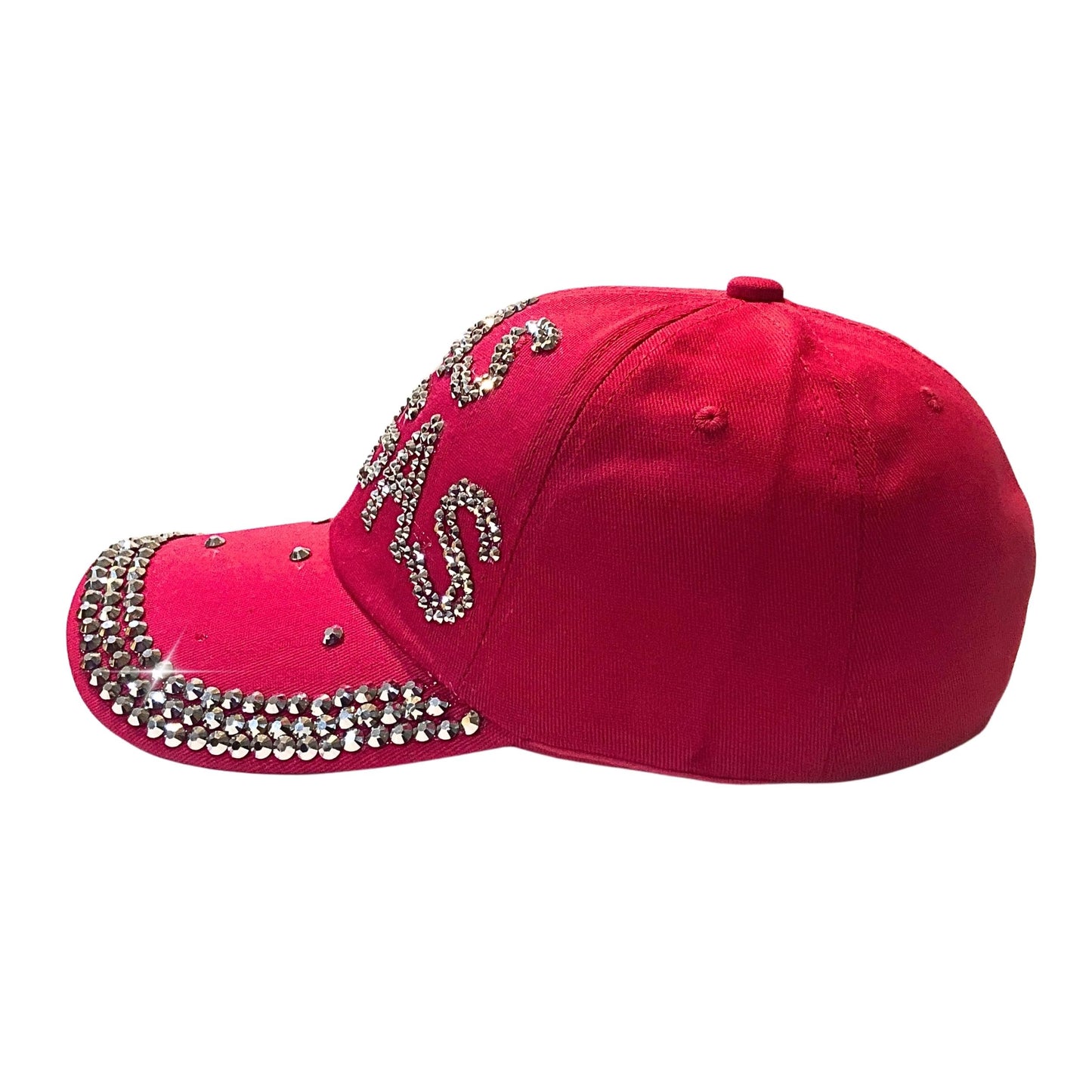 Popfizzy Rhinestone Las Vegas Ball Cap, Bling Hot Pink Las Vegas Hat for Women, Las Vegas Souvenir, Bedazzled Las Vegas Gifts
