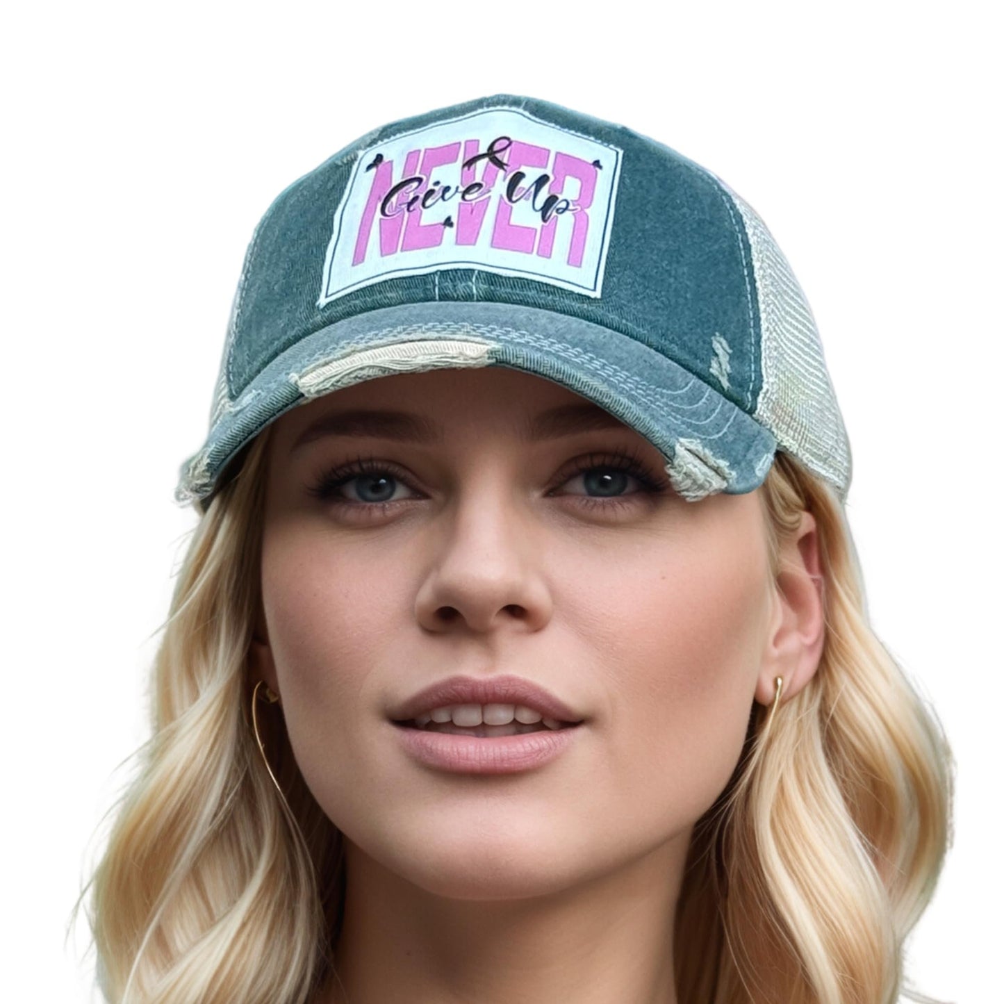 Popfizzy Breast Cancer Awareness Trucker Hat - Pink Ribbon Support