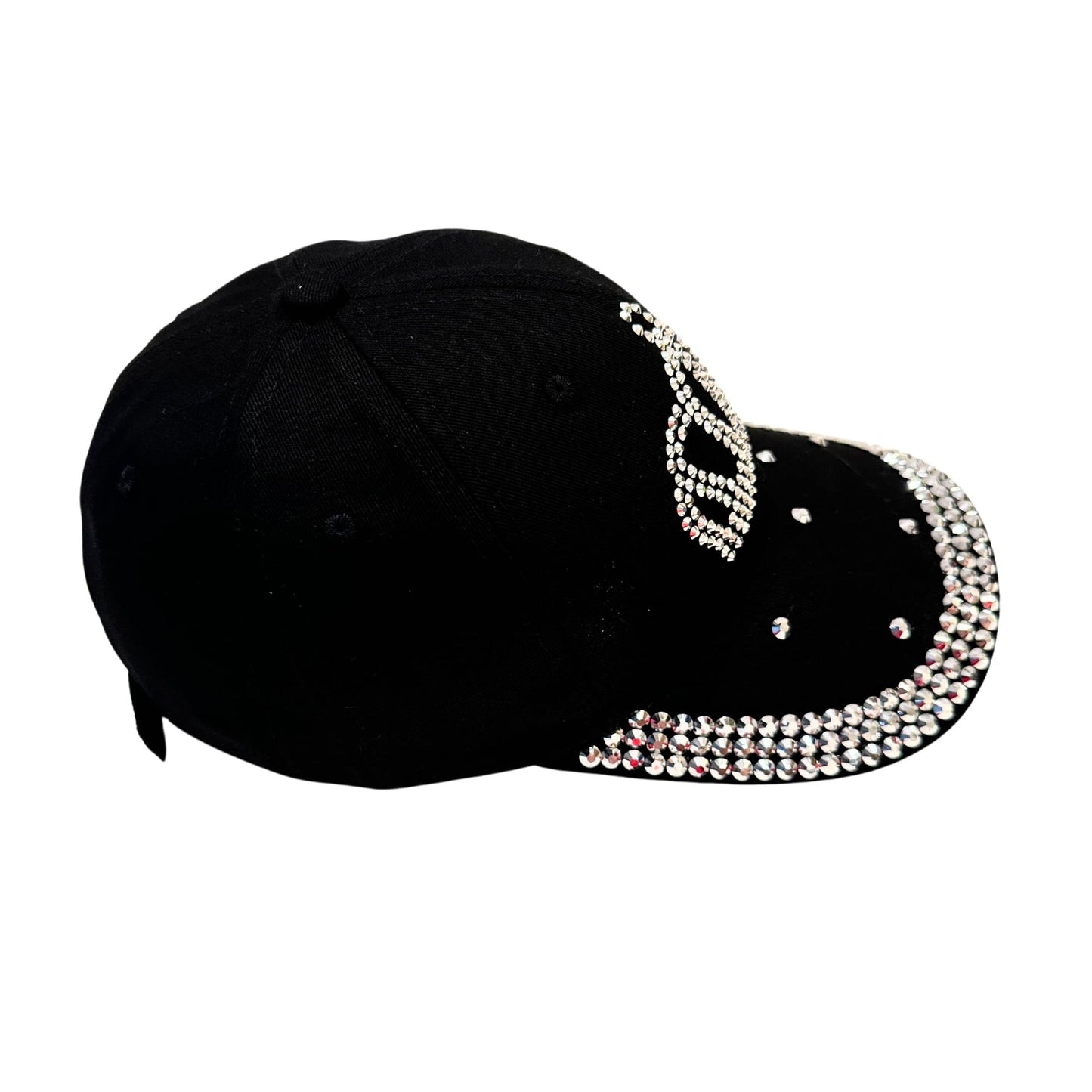 Popfizzy Rhinestone Baseball Cap for Women and Girls, Fun Bedazzled Hats, Shiny Bling Denim and Diamond Hat, Sparkly Gifts