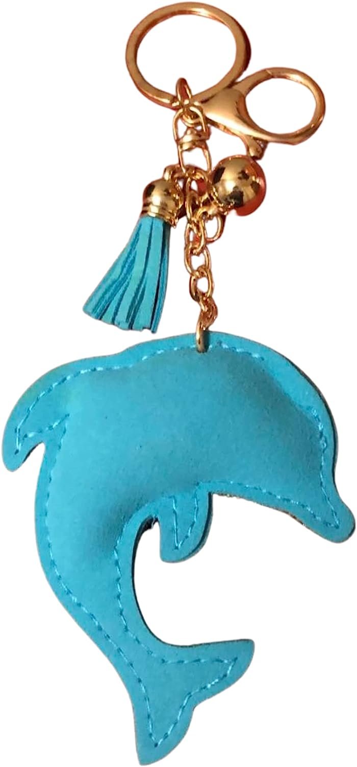 Popfizzy Dolphin Keychain Accessories for Women and Girls, Bling Keychain, Rhinestone Purse Charm