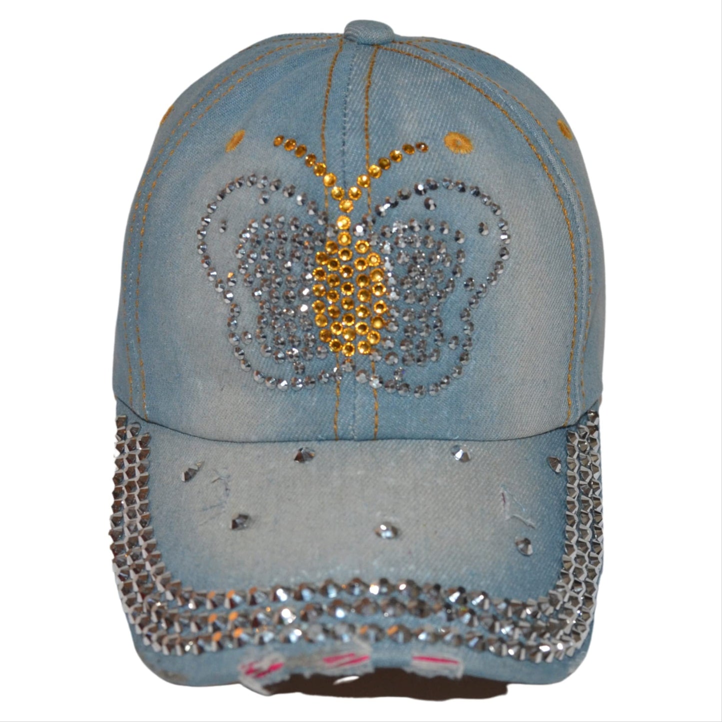Popfizzy Monarch Butterfly Hat for Women and Girls, Rhinestone Butterfly Dad Hats, Bling Monarch Butterfly Gifts for Women