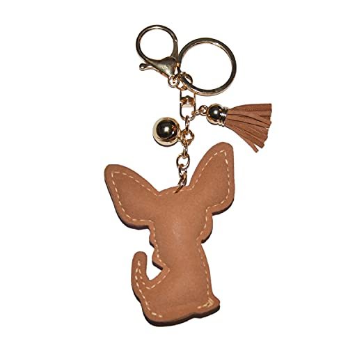 Popfizzy Bling Chihuahua Keychain for Women, Purse Bag Charm