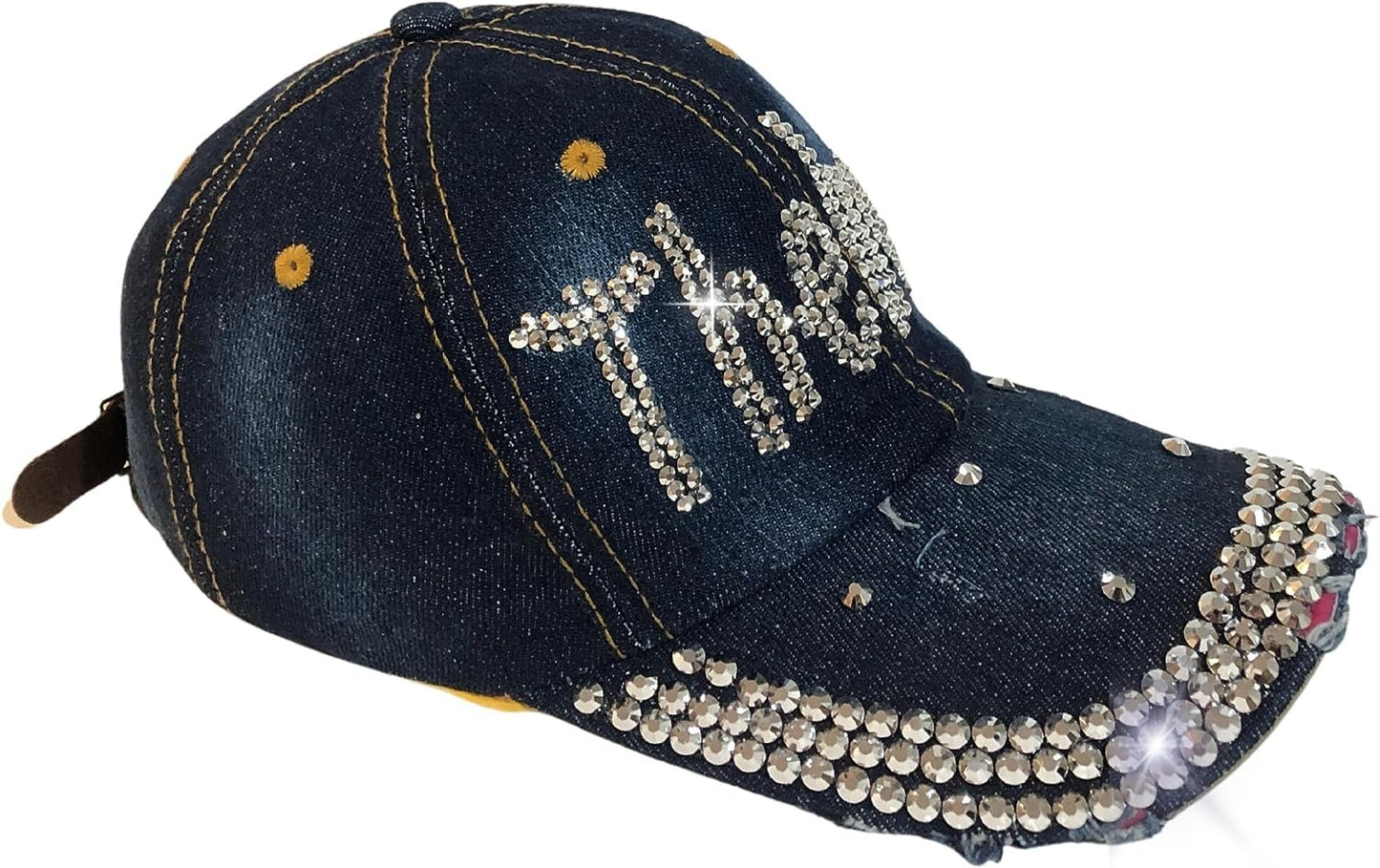 Popfizzy Bling Thelma Hat for Women, Rhinestone Bestie Gifts for Women, Best Friend Apparel, for Women