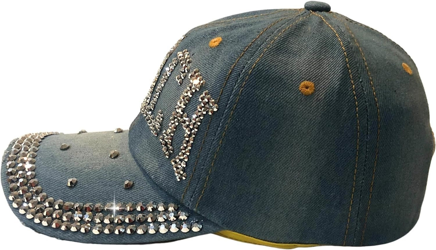 Popfizzy Bling Coach Hat with Rhinestones for Women, Best Cheer Coach Hat, Soccer Coach, Baseball Coach, Sports Coach Gifts