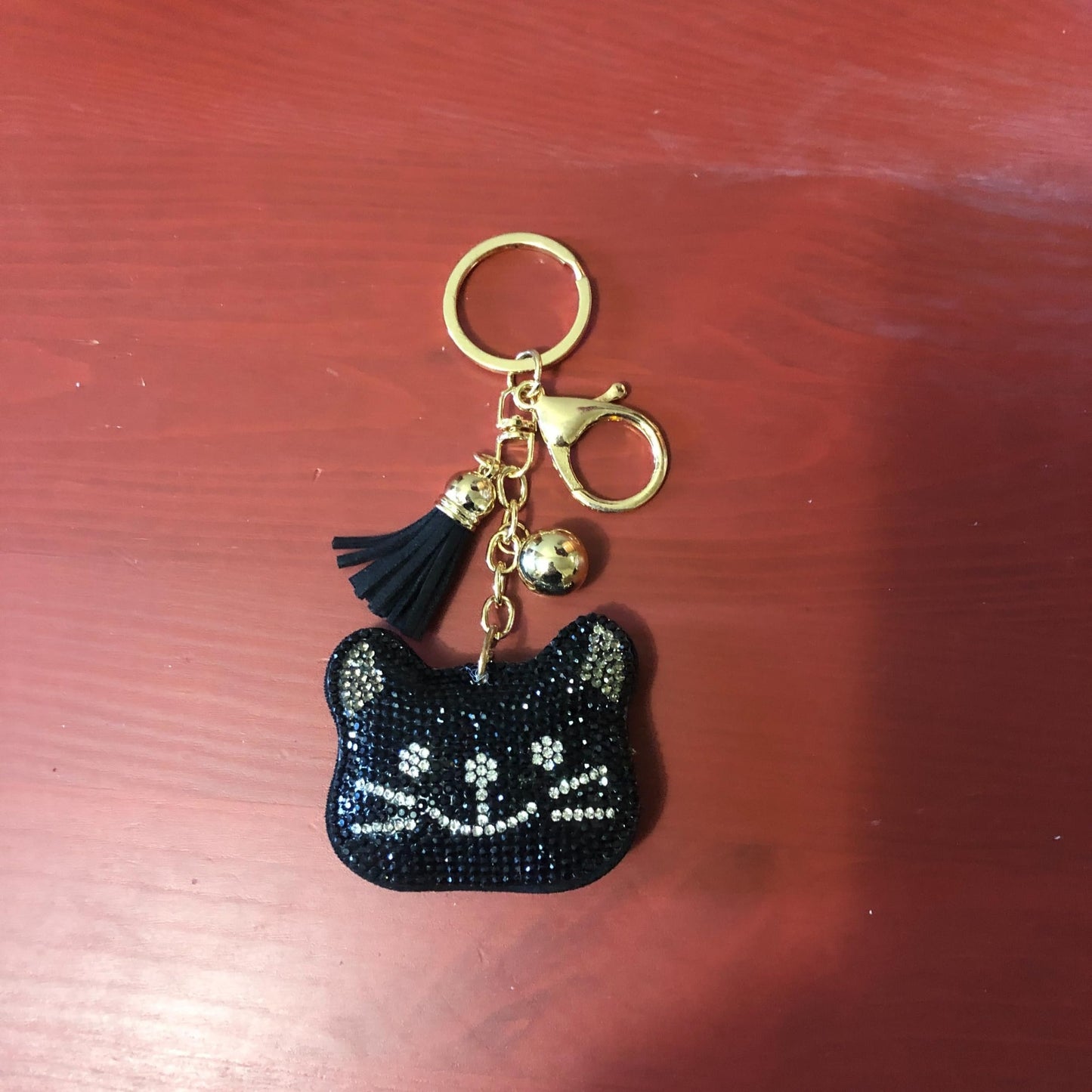 Popfizzy Bling Black Cat Keychain for Women, Cat Key Chains for Car Keys, Cat Keychain Accessories, Cat Gifts for Cat Lovers