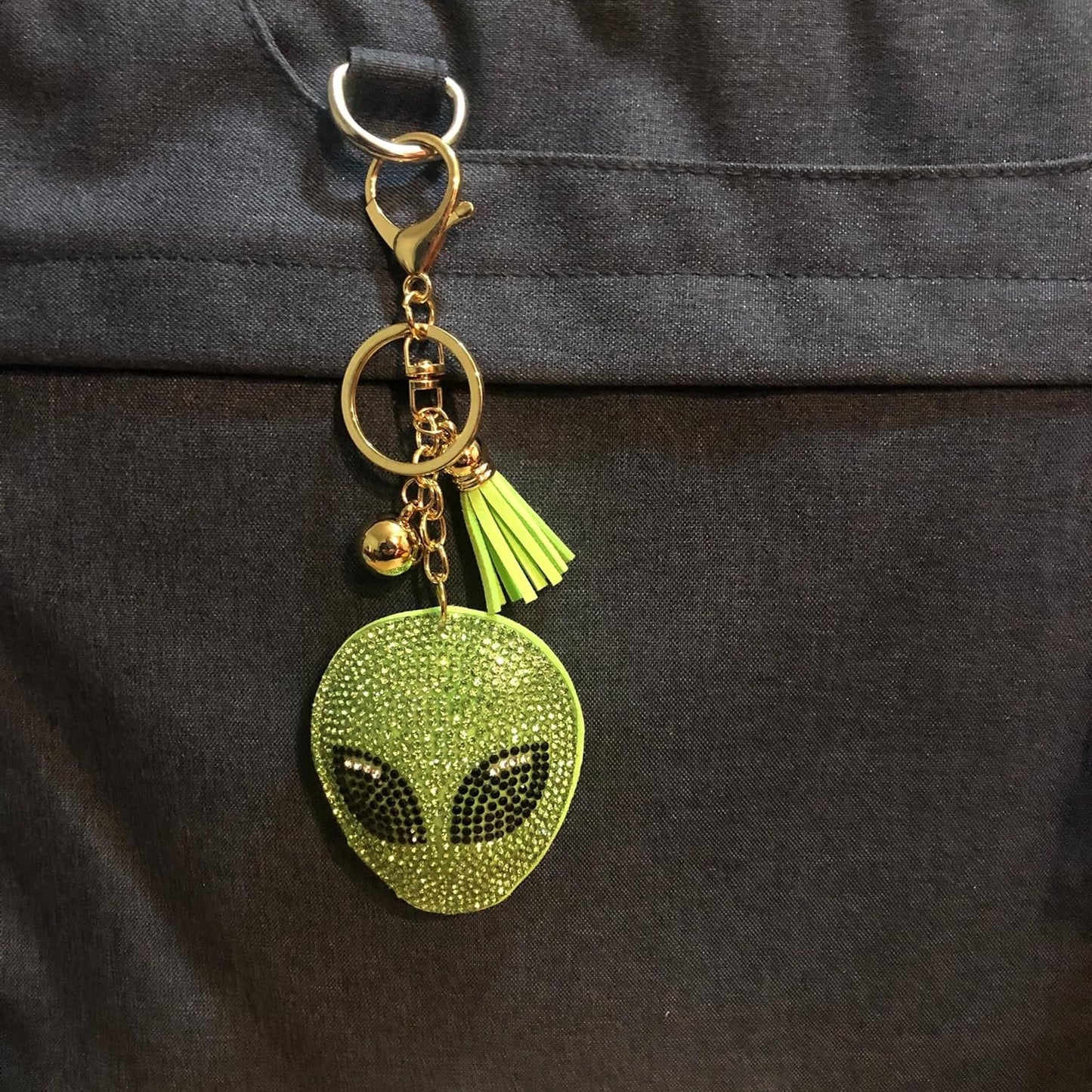 Popfizzy Bling Alien Keychain Accessories for Women, Rhinestone Keychain, Car Keys Keychain Charms