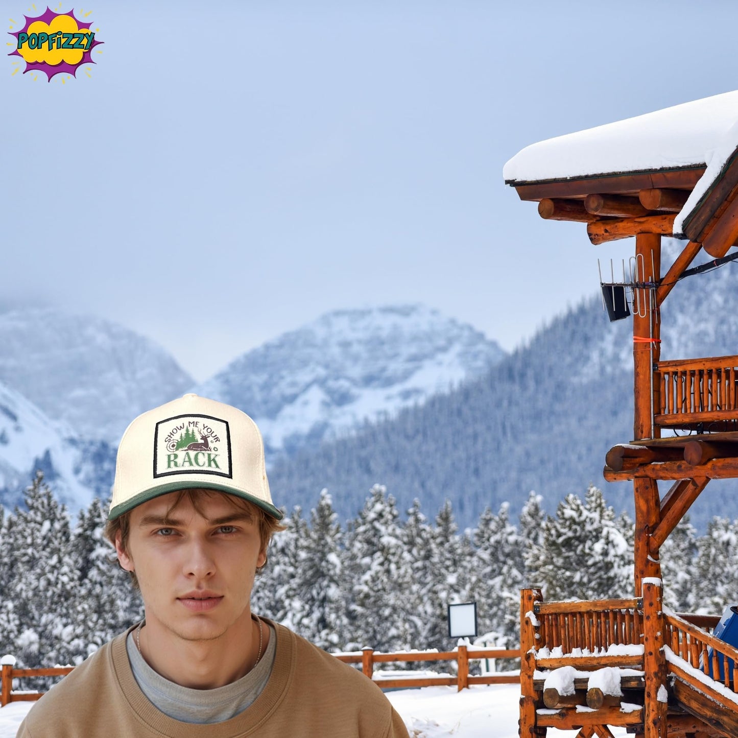 Popfizzy Show Me Your Rack Hat for Men, Funny Gifts for Hunters, Fun Deer Hunting Hats for Men, Hunting Season Baseball Cap