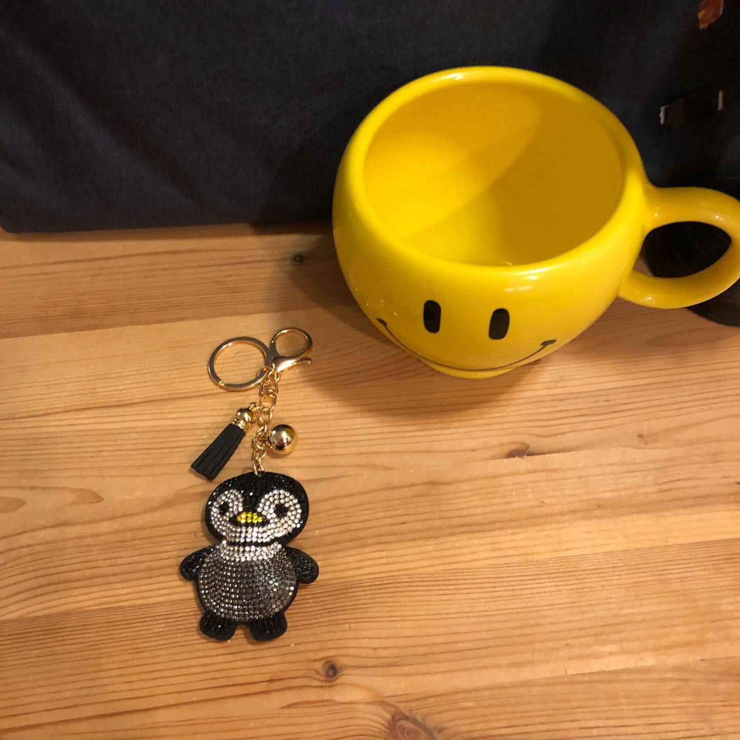 Popfizzy Penguin Keychain for Women and Girls, Rhinestone Bag Charm, Animal Gifts, Cute Key Fob, Bling Backpack Keyring