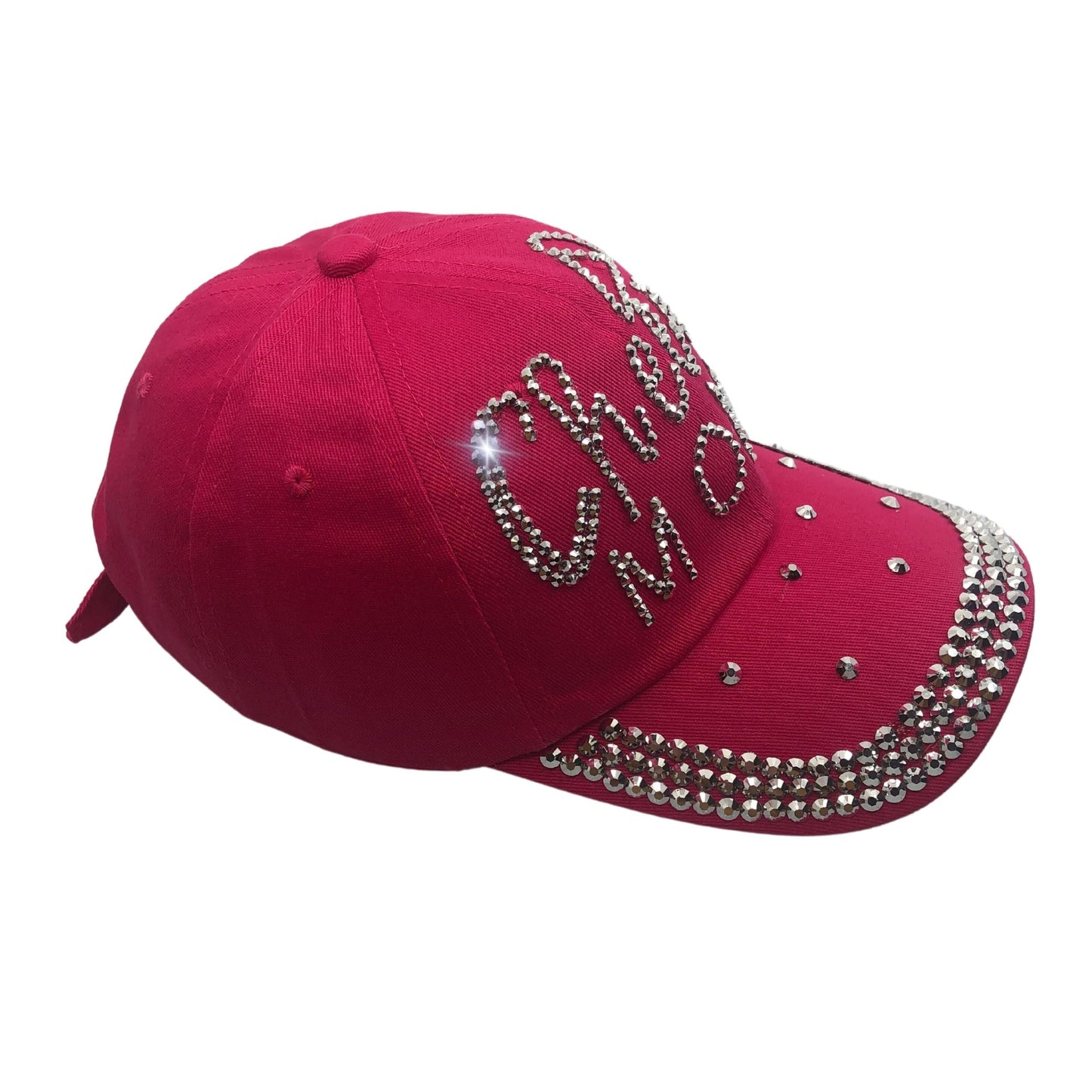 Popfizzy Cheer Mom Hat for Women, Rhinestone Cheer Mom Gifts, Bling Cheer Accessories, Cheer Clothes, Cool Cheer Gifts