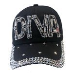 Rhinestone Diva Hat for Women, Bedazzled Diva Gifts, Black Bling Baseball Hat
