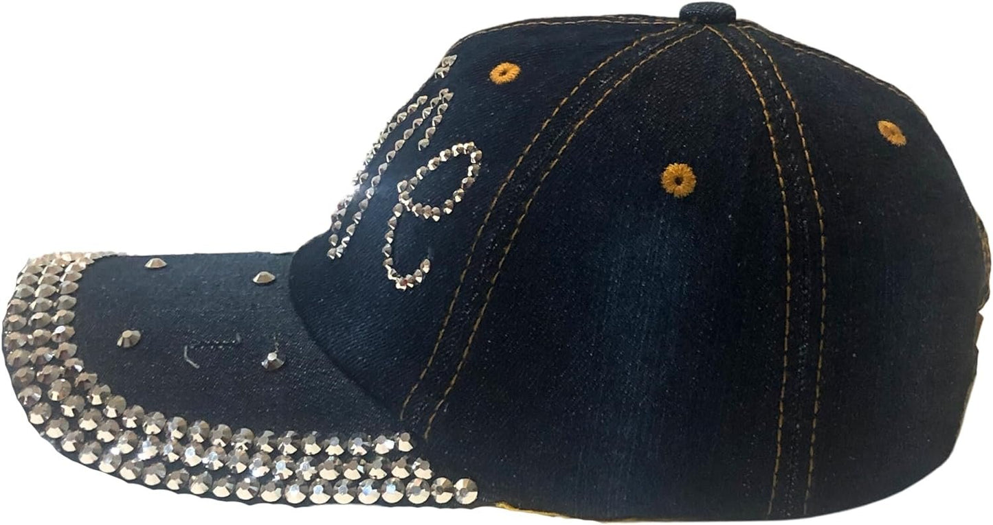 Popfizzy Louise Hat for Women, Rhinestone Bestie Gifts for Women, Bling Best Friend Apparel, for Women