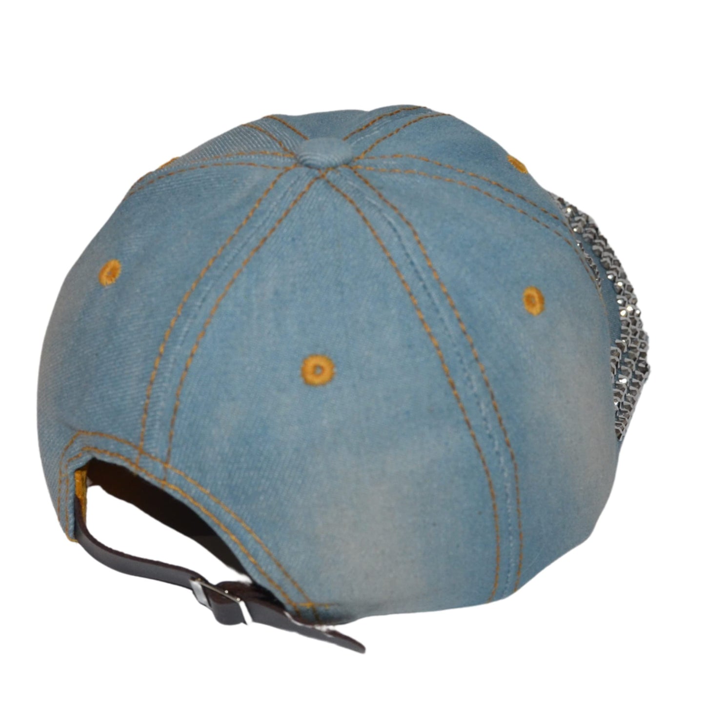 Popfizzy Women’s Love Hat, Bling Blue Denim Adult Baseball Hat
