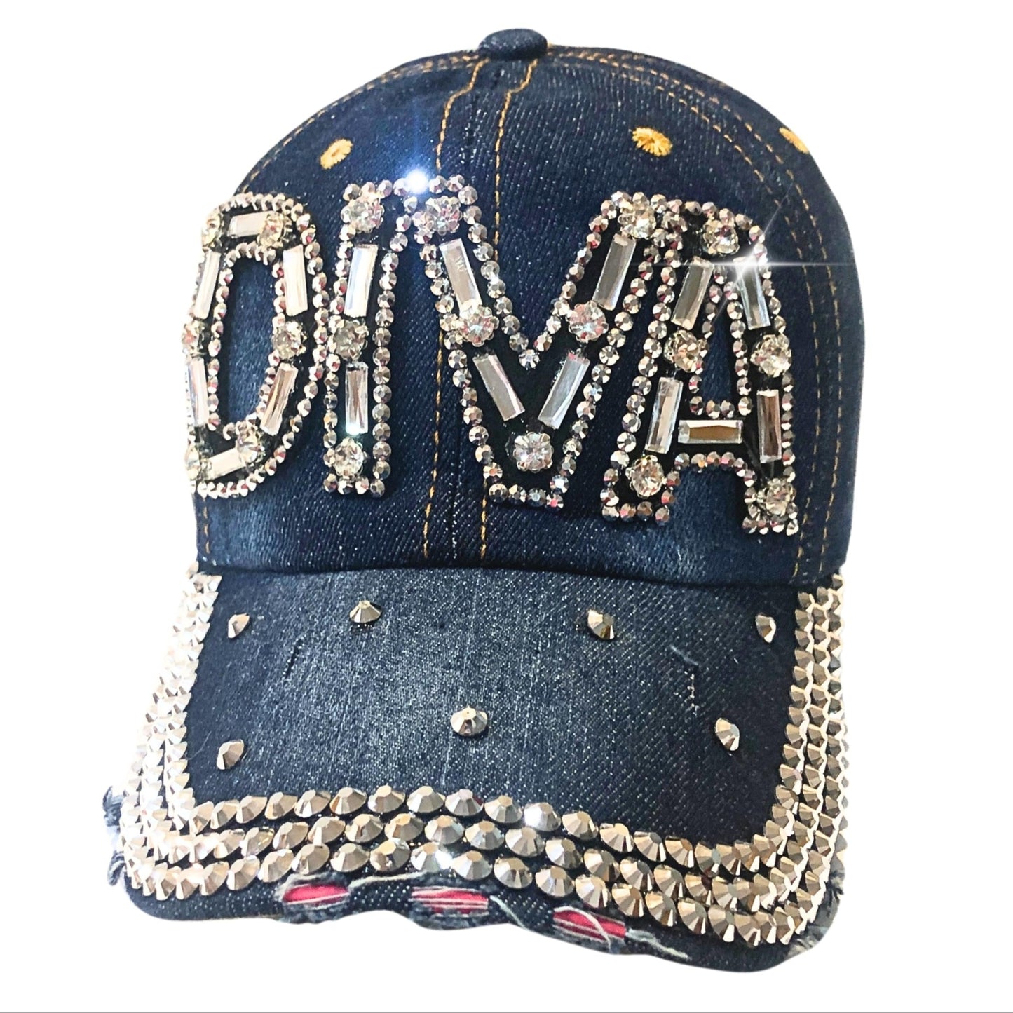 Popfizzy Rhinestone Diva Hat for Women, Bedazzled Queen Gifts, Bling Hats for Women Trendy, Sparkly Princess Accessories