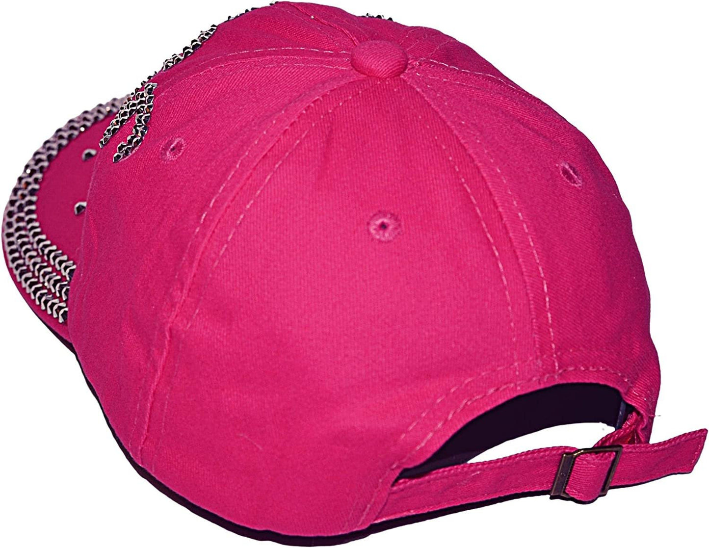 Women's Bling Pink Las Vegas Cap, Bejeweled Rhinestone Baseball Cap, Distressed Pink Hat for Women, Bling Gifts for Women