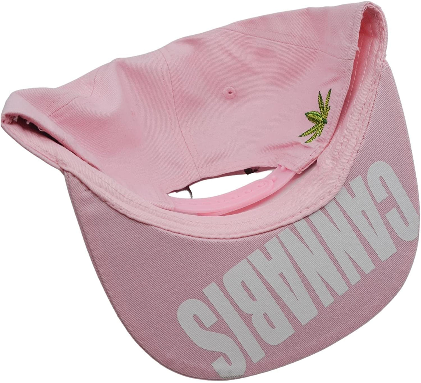 Popfizzy Women's Pink Weed Hat, Marijuana Baseball Cap, Weed Gifts for Stoners, Adult
