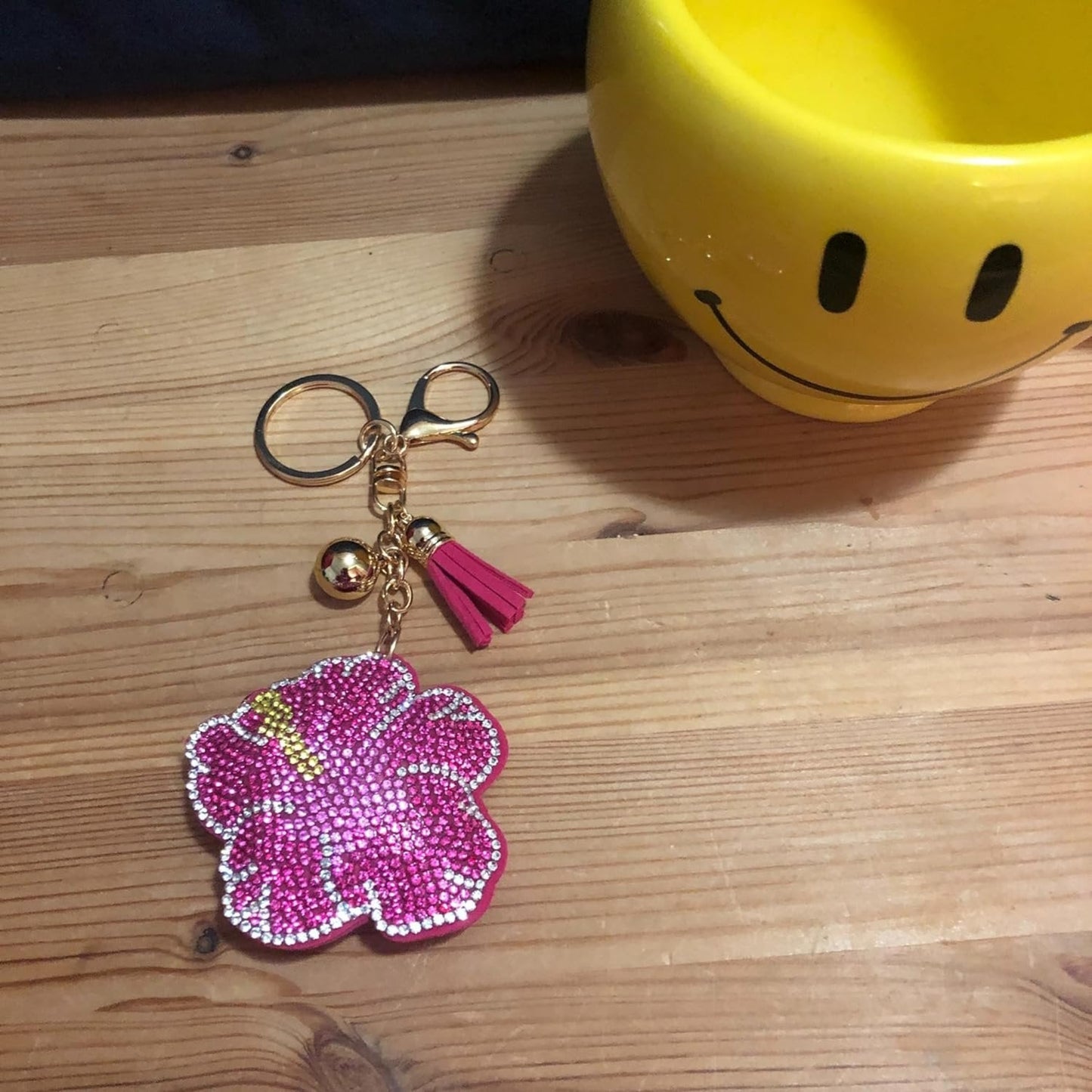 Popfizzy Keychain for Women and Girls, Rhinestone Purse Charm, Bling Backpack Key Fob, Crystal Bag Charms, Fun Keyrings