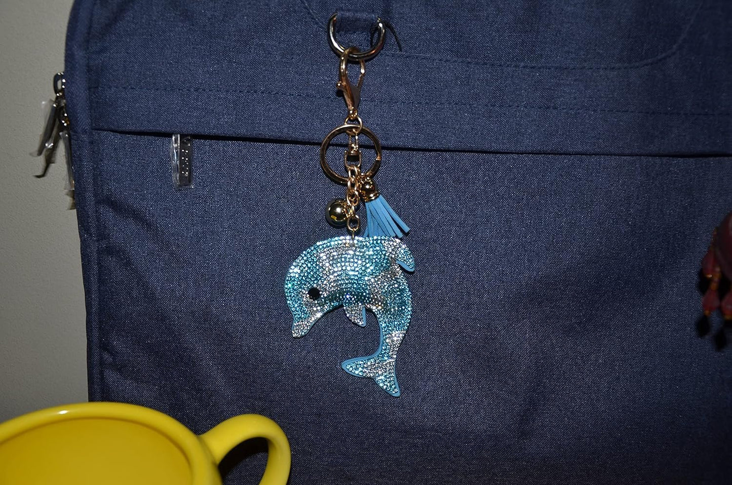 Popfizzy Rhinestone Keychain Accessories for Women, Car Keys Keychain Charms, Bling Keychain, Cute Purse Charms for Handbags