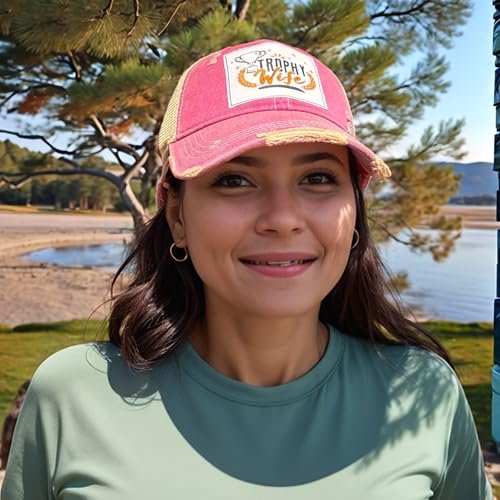 Popfizzy Funny Trophy Wife Hat for Women, Bride Baseball Hat, Bride and Groom Hat, Gift for Wife, Engaged Gift (Trophy Wife)