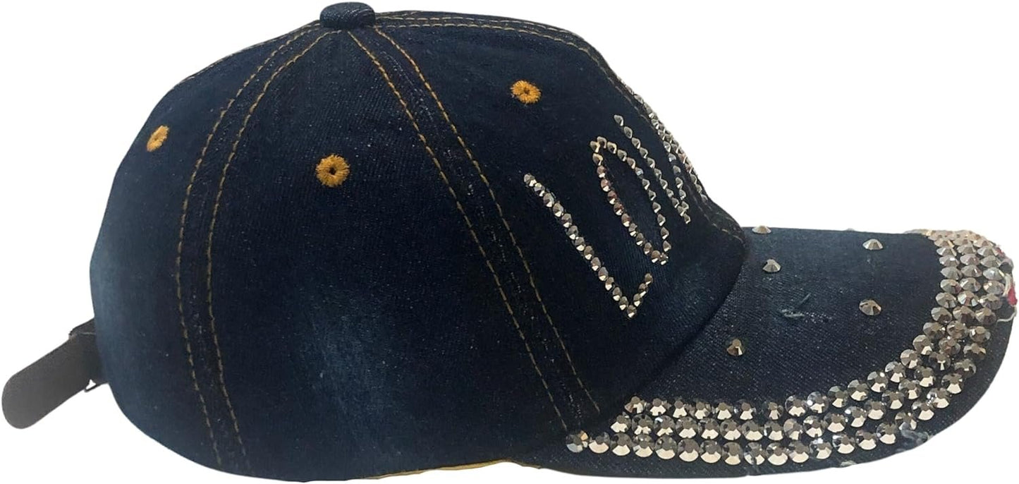 Popfizzy Louise Hat for Women, Rhinestone Bestie Gifts for Women, Bling Best Friend Apparel, for Women