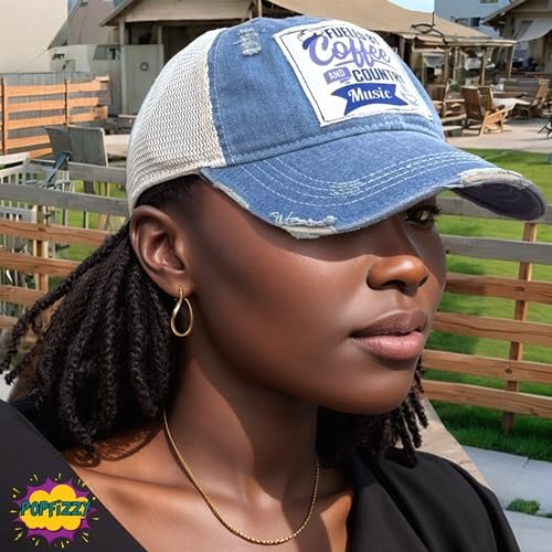 Popfizzy Coffee and Country Music Hat for Women and Men, Country Music Gift, Coffee Lover Gift