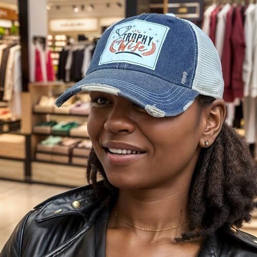 Popfizzy Funny Trophy Wife Hat for Women, Bride Baseball Hat, Bride and Groom Hat, Gift for Wife, Engaged Gift (Trophy Wife)