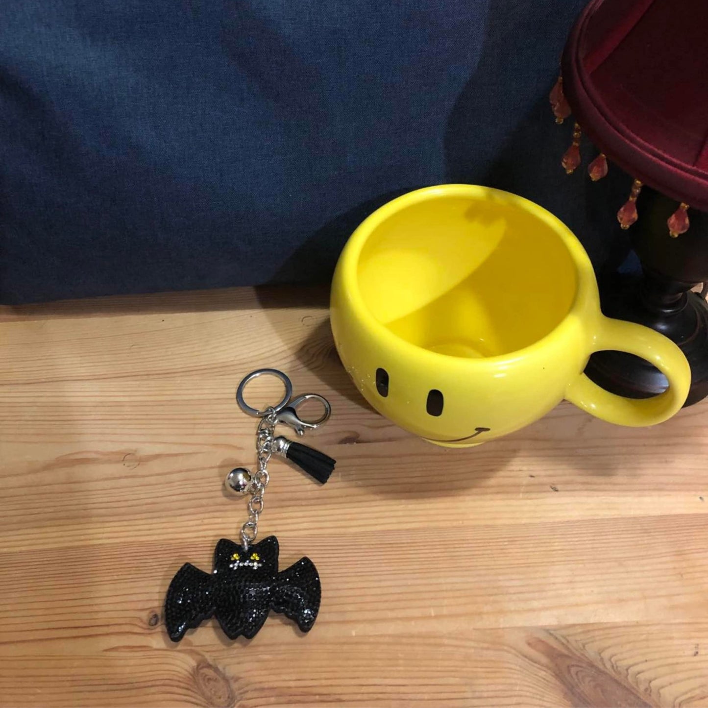 Popfizzy Bling Black Bat Keychain for Women and Girls, Rhinestone Purse Charms for Handbags, Goth Gifts for Her, Spooky Gifts for Women