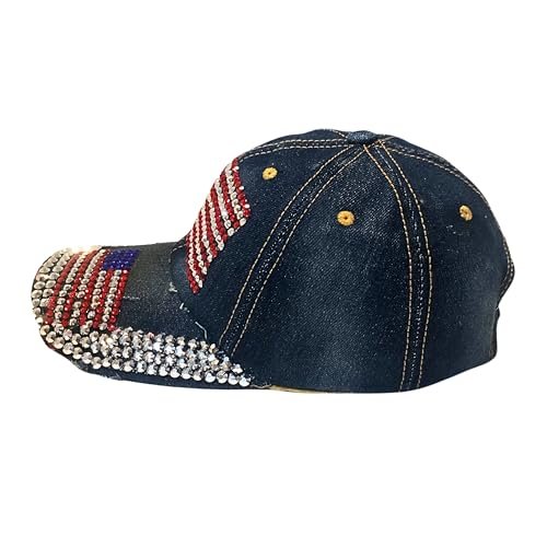 Popfizzy rhinestone American Flag Hat