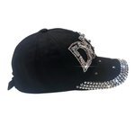 Rhinestone Diva Hat for Women, Bedazzled Diva Gifts, Black Bling Baseball Hat
