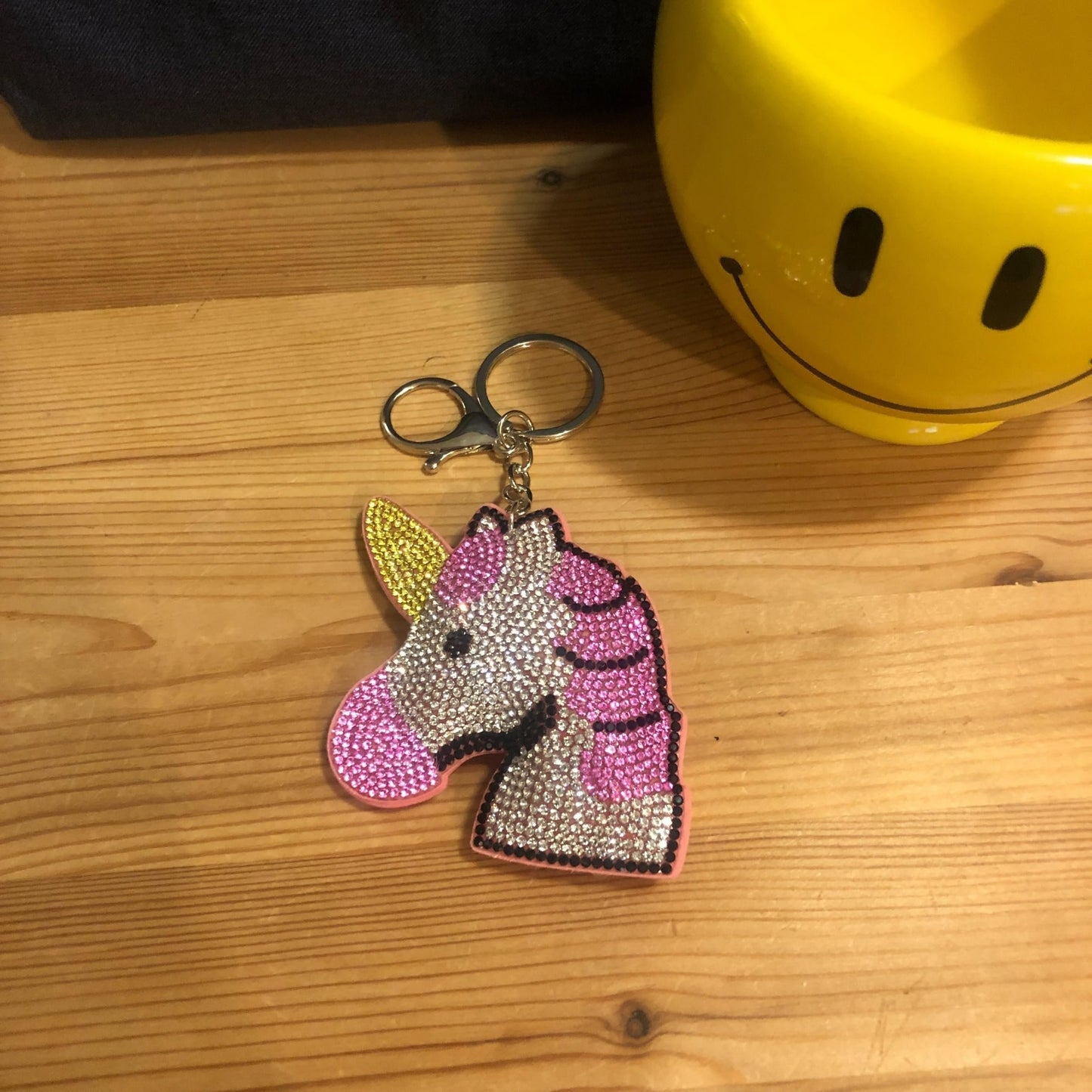 Popfizzy Bling Unicorn Keychains for Girls, Rhinestone Unicorn Backpack Keychain, Pink Unicorn Gifts For Girls and Women