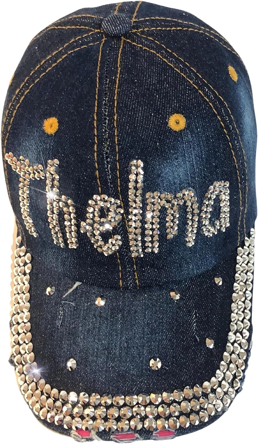 Popfizzy Bling Thelma Hat for Women, Rhinestone Bestie Gifts for Women, Best Friend Apparel, for Women
