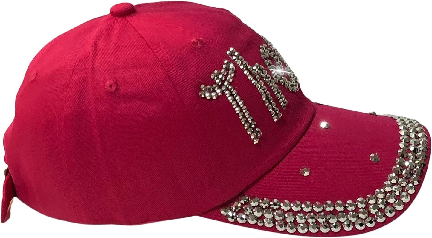Popfizzy Bling Thelma Hat for Women, Rhinestone Bestie Gifts for Women, Best Friend Apparel, for Women