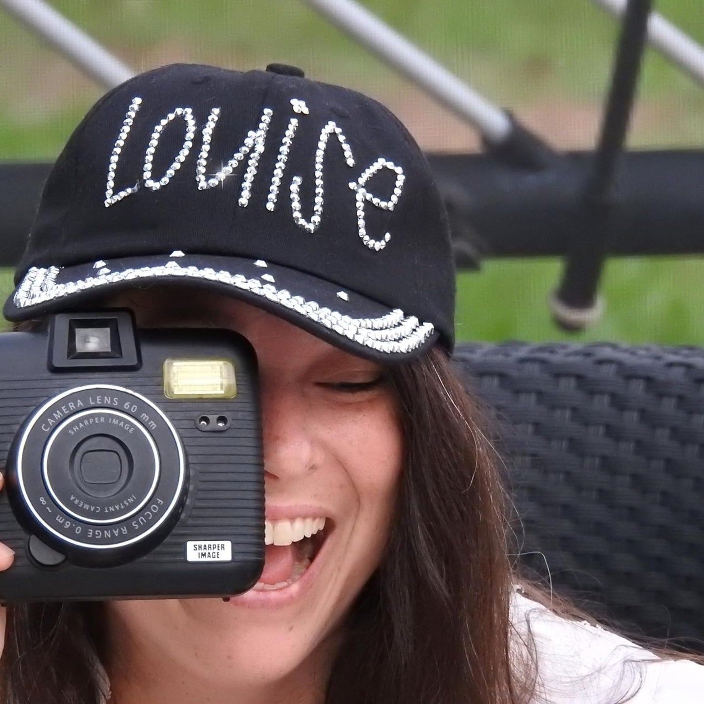 Popfizzy Louise Hat for Women, Rhinestone Bestie Gifts for Women, Bling Best Friend Apparel, for Women