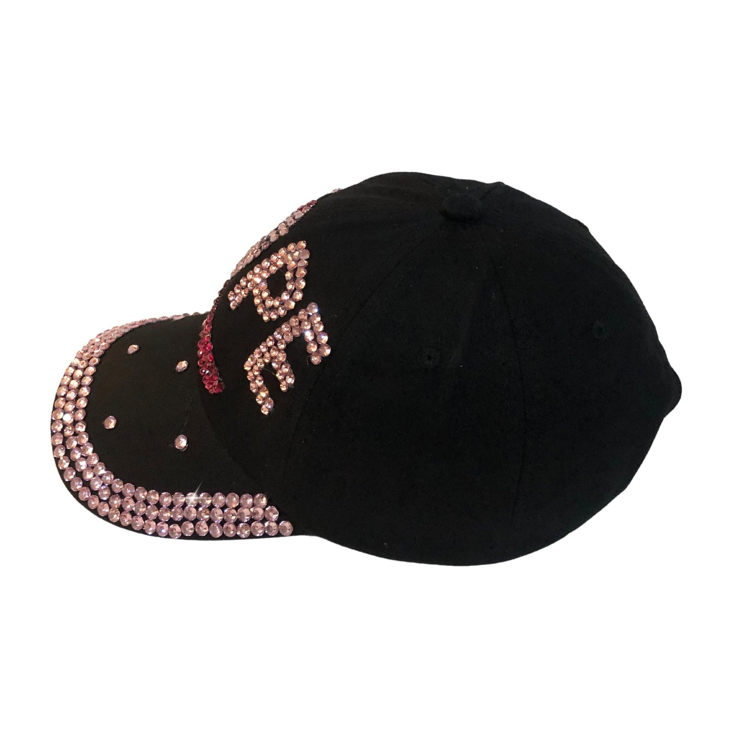 Popfizzy Pink Ribbon Breast Cancer Hats for Women, Breast Cancer Awareness Cap, Bling Breast Cancer Survivor Gifts for Woman
