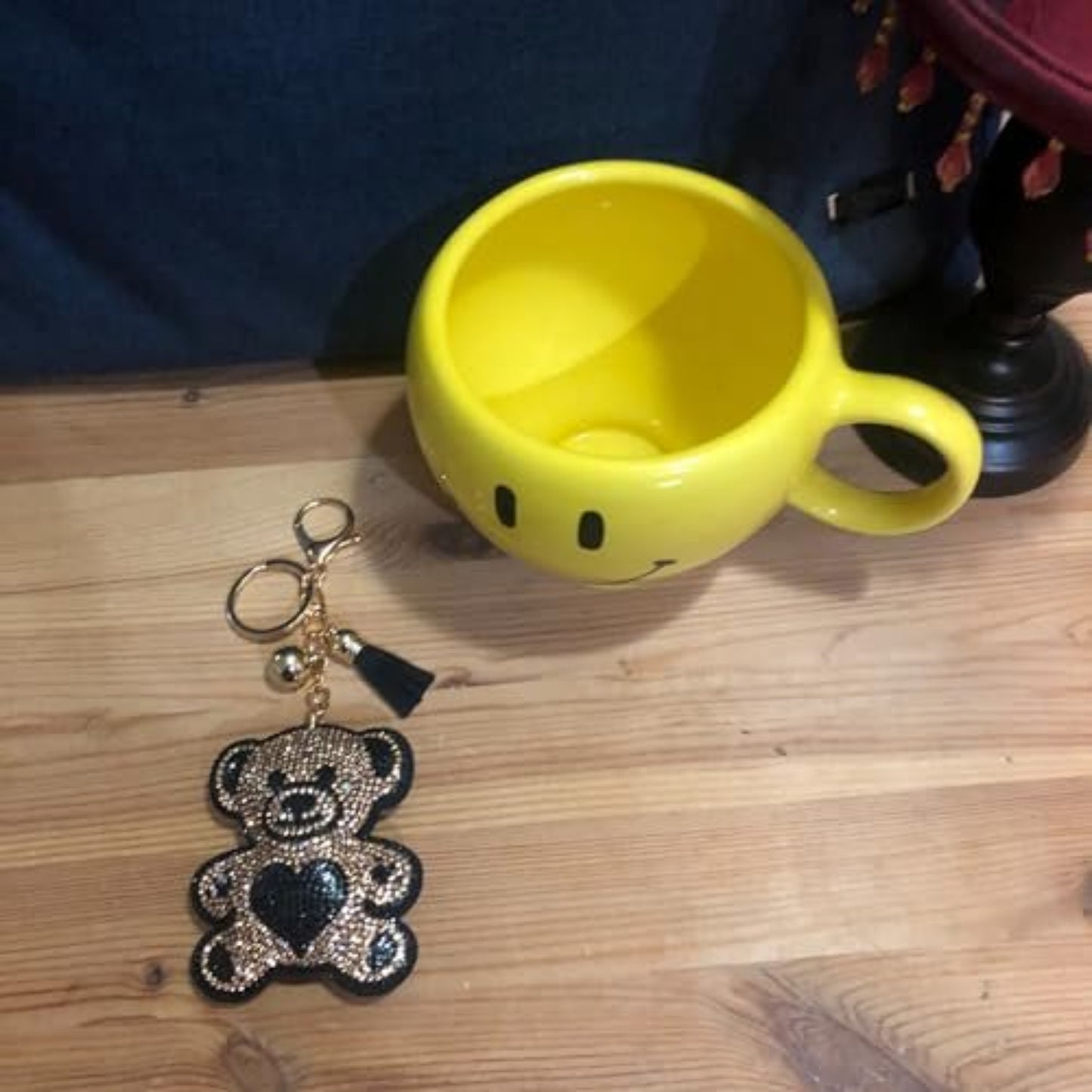 Popfizzy Rhinestone Brown Teddy Bear Keychain for Women, Sparkly Bear Purse Charm, Bling Bear Gifts for Bear Lovers