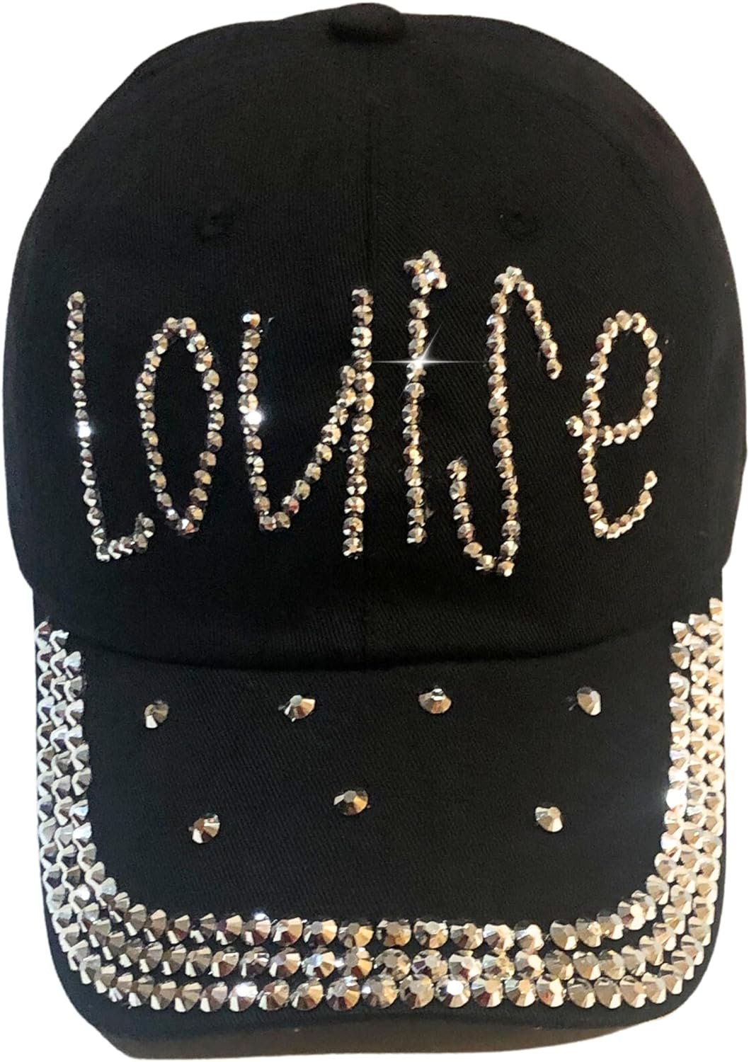 Popfizzy Louise Hat for Women, Rhinestone Bestie Gifts for Women, Bling Best Friend Apparel, for Women