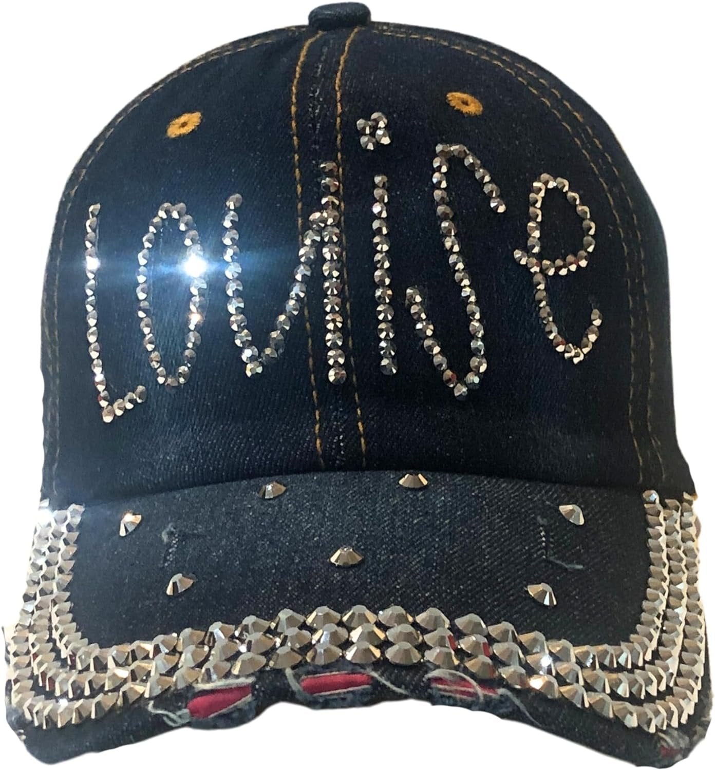 Popfizzy Louise Hat for Women, Rhinestone Bestie Gifts for Women, Bling Best Friend Apparel, for Women
