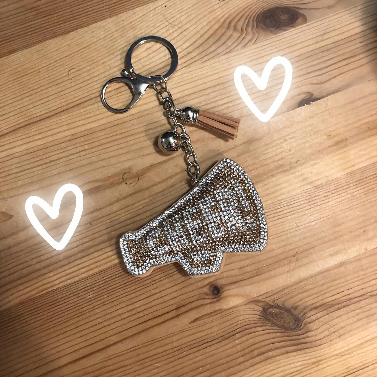 Popfizzy Cheer Keychain for Women and Girls, Cheerleader Bag Charm